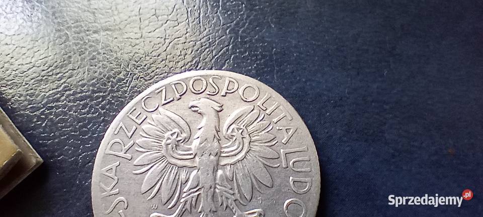 Stare monety 5 złotych 1959 Rybak PRL Polska Lesko