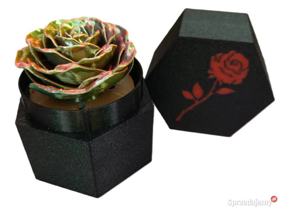 Pudełko zapachowe z różą 3D elegancki pojemnik świętokrzyskie