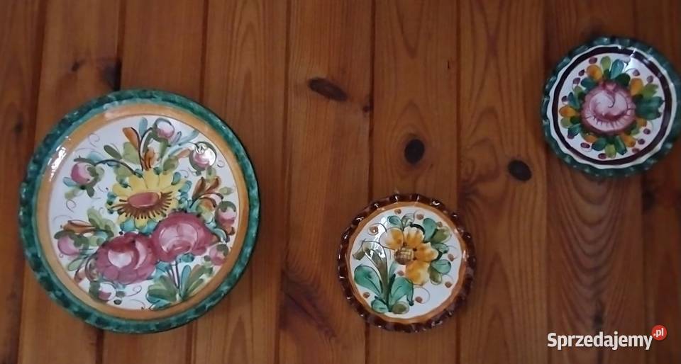 Talerze włoskie ręcznie wykonane trio