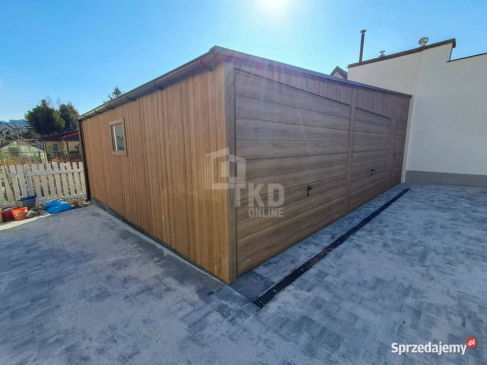 Garaż blaszany 8x6m 2x brama okno drzwi 377zł/m2 małopolskie