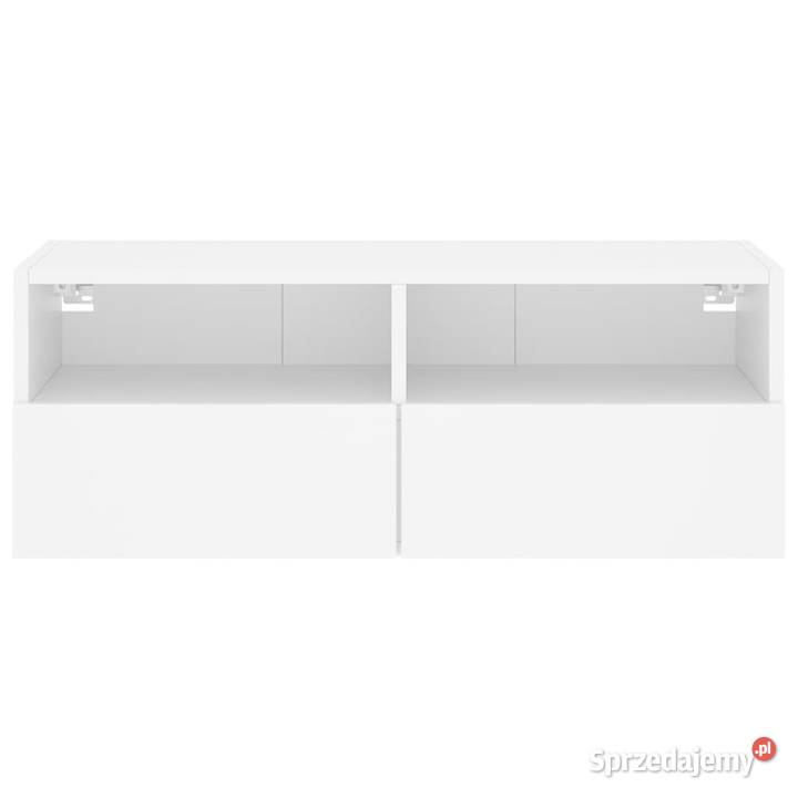 Ścienna szafka TV biała 80x30x30 materiał Warszawa