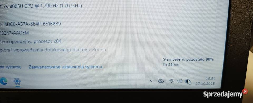 Sprzedam używany laptop Asus mazowieckie Wołomin