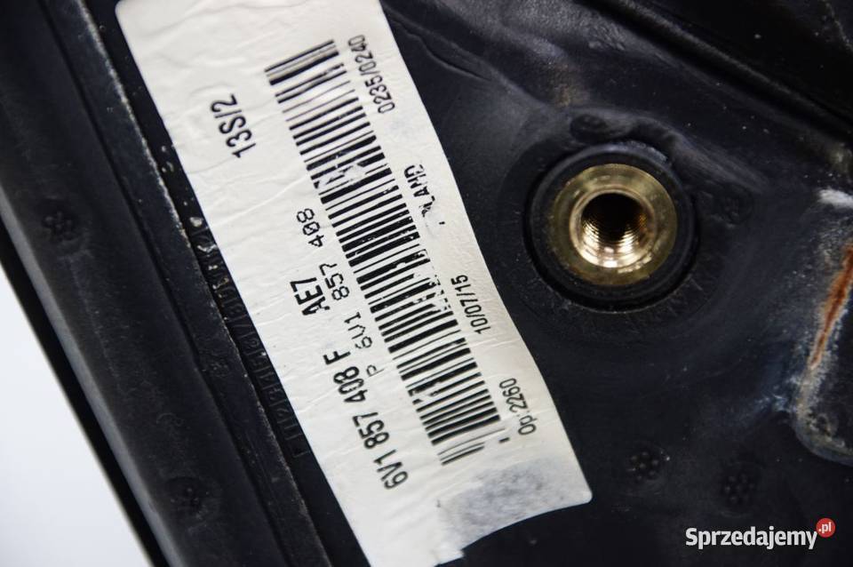 LUSTERKO PRAWE SKODA FABIA III 6V1857408F 6PIN osobowe Lipno