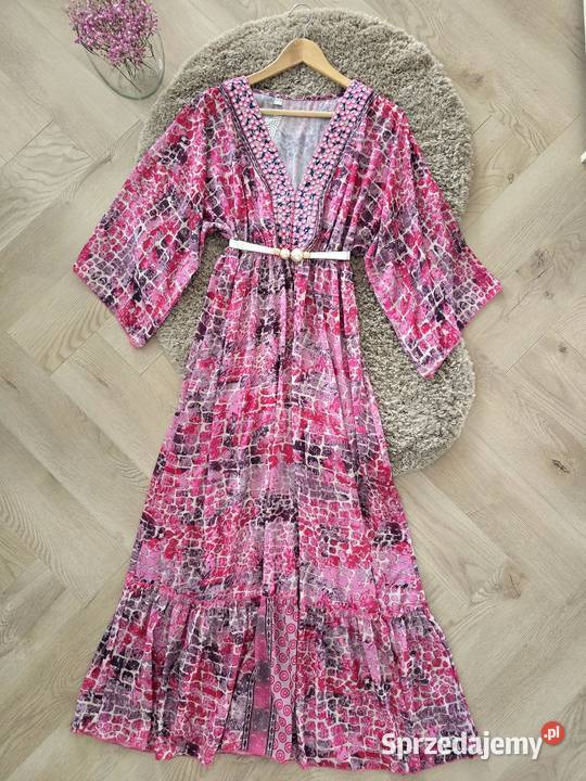 Sukienka maxi boho Rękaw nietoperz Wodzisław Śląski