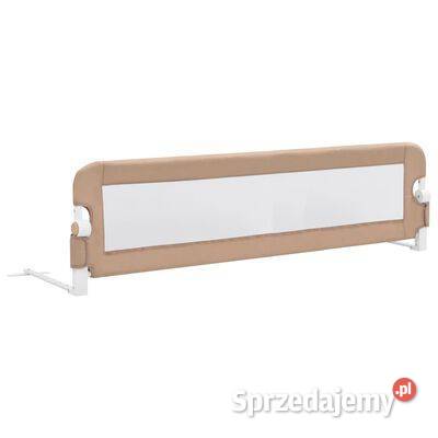 vidaXL Barierka do łóżeczka dziecięcego taupe Balustrady i barierki Warszawa