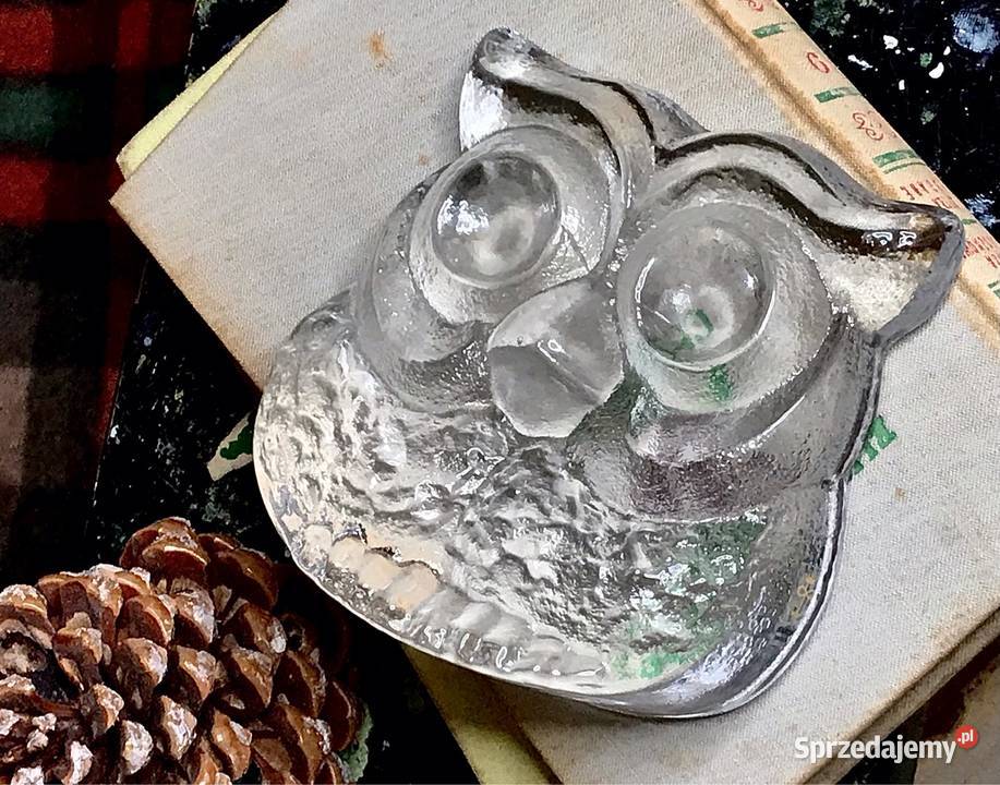 Przycisk do papieru figurka duża sowa Skruf Myszków sprzedam