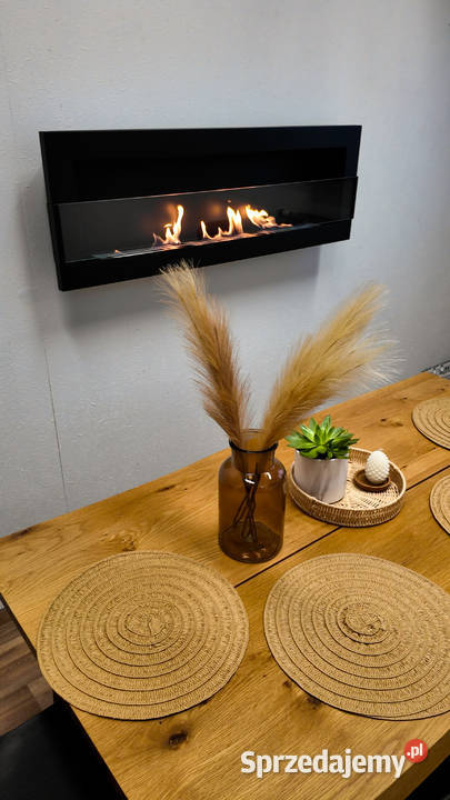 BIOKOMINEK WISZĄCY 1200X400 czarny Strukturalny Warka