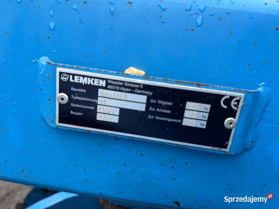 Brona talerzowa Lemken Rubin 9600 KUA pro 2017 nieuszkodzony Nowa Ruda