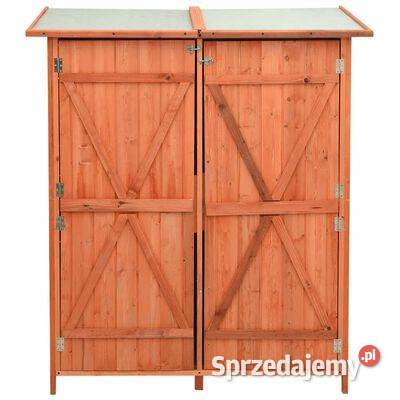 vidaXL Szopa ogrodowa 136x75x160 lite drewno