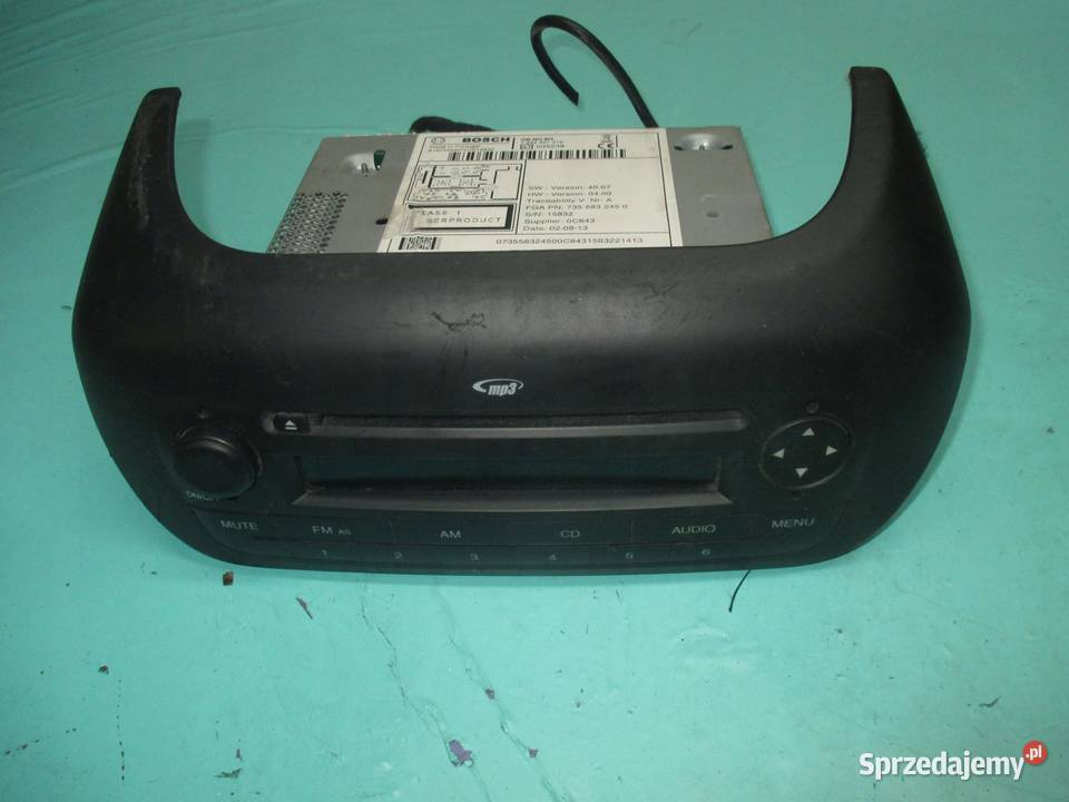 FIAT QUBO 13r radio CD 7355832450 Sprzęt audio fabryczny