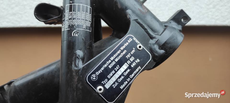 BMW R 80 RT rama z dokumentami mazowieckie Warszawa