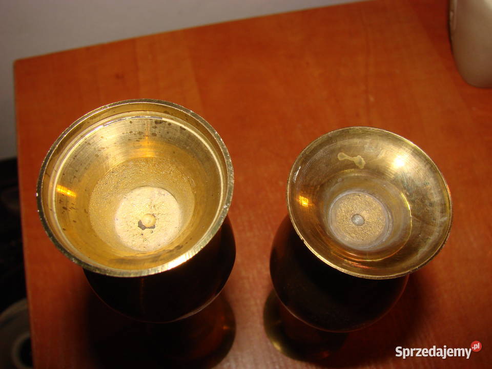 mosiężny wazonik Pruszcz Gdański