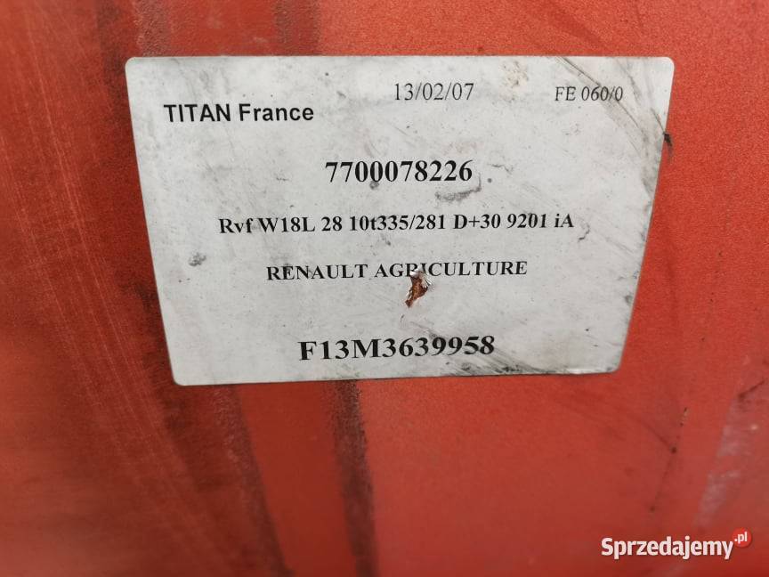 Claas Axion Felga W18LX28 Wilkowo