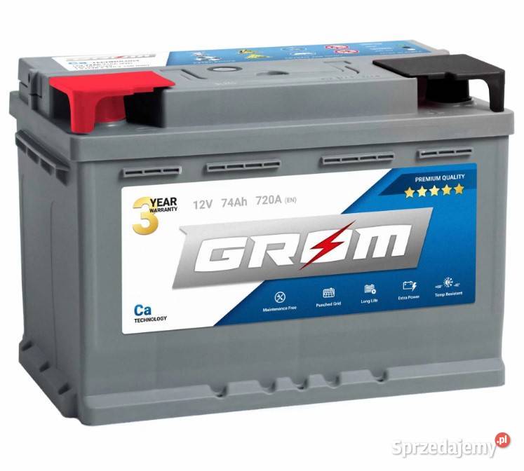 Akumulator GROM Premium 74Ah 720A EN DTR Lewy Akumulatory dolnośląskie Wałbrzych