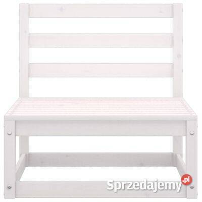 Ogrodowe siedziska środkowe 2 białe lite drewno Krzesła ogrodowe mazowieckie Warszawa