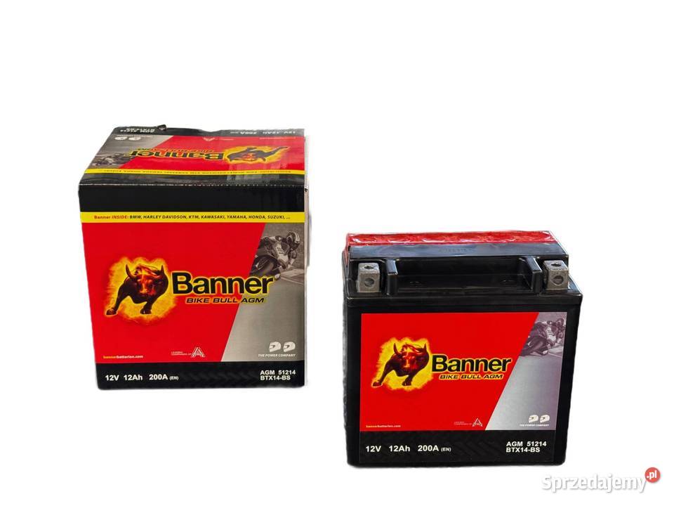Akumulator BANNER 12V 12Ah 190A L YTX14BS 51214 Jelcz-Laskowice