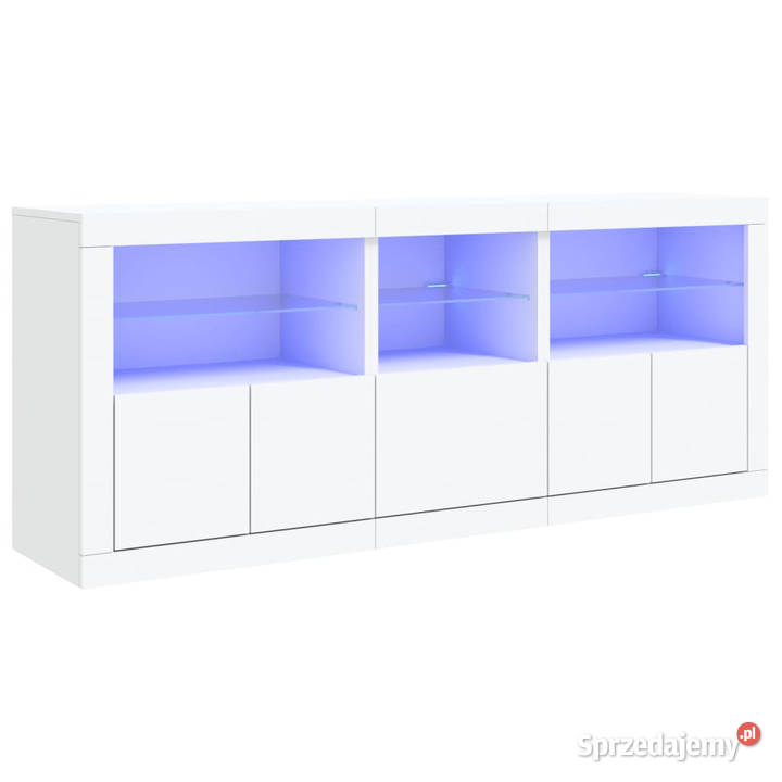 Szafka z oświetleniem LED biała 162x37x67 Warszawa