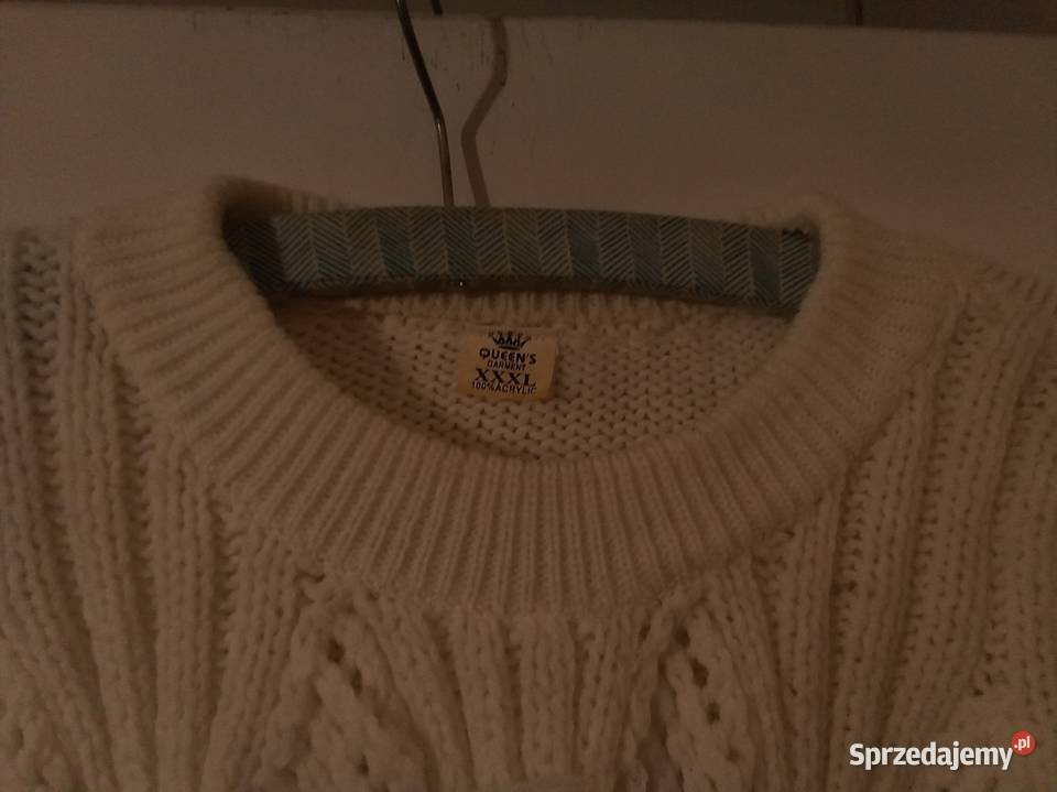 Sweter biały XXXL firmy queens sprzedam