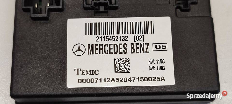 MERCEDES W211 MODUŁ KOMFORTU A2115452132 sprzedam