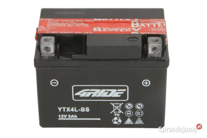 Akumulator motocyklowy 4 RIDE YTX4LBS 12V 36Ah dolnośląskie Wrocław