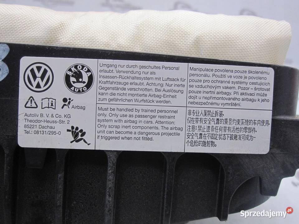 VW GOLF VI LIFT 11r AIRBAG poduszka pasażera osobowe