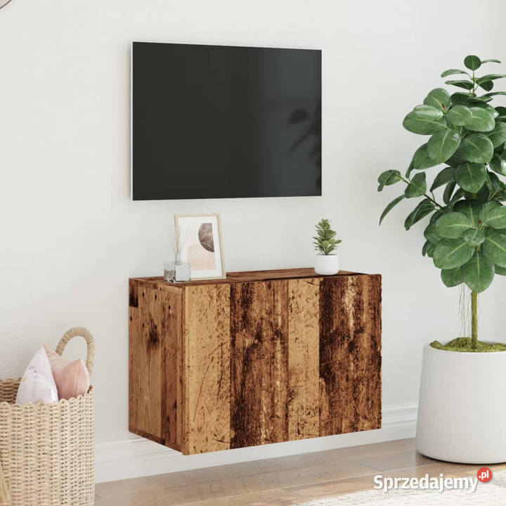 Ścienna szafka TV stare drewno 60x30x41 WM857662 Warszawa sprzedam