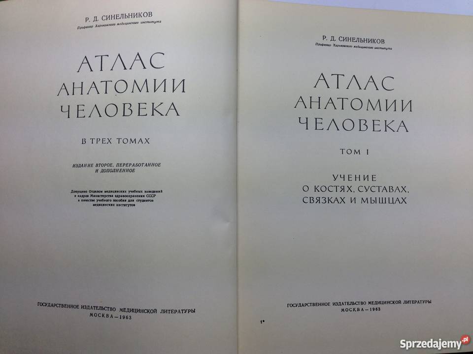 ATLAS ANATOMII CZŁOWIEKA TOM IIII SINIELNIKOW RD Zielona Góra