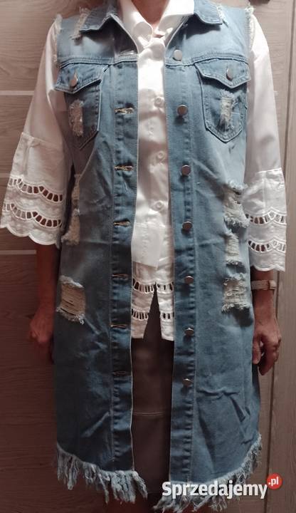 36S Długa dżinsowa kamizelka kowbojska z Kraków