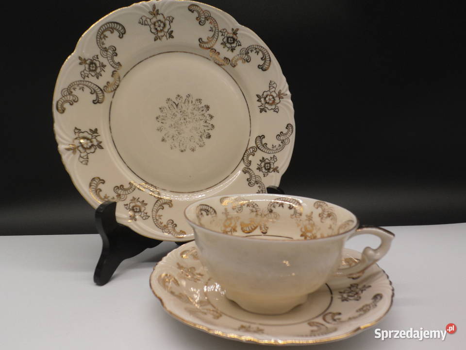 Zestaw śniadaniowy trio z porcelany MITTERTEICH Antyki, Sztuka, Kolekcje wielkopolskie Raszków
