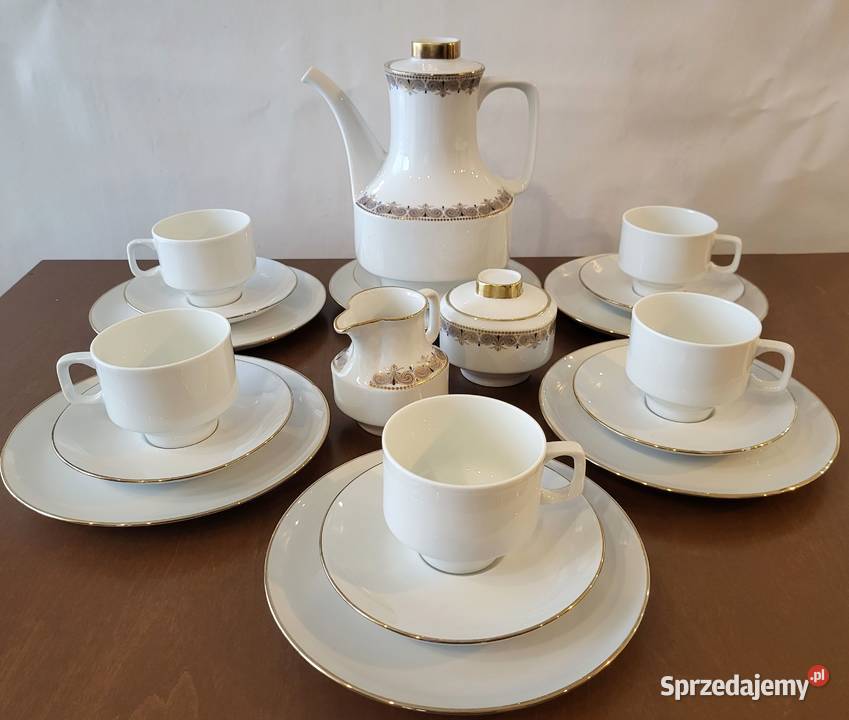 Eschenbach Bawaria serwis do kawy 5 osób Porcelana i szkło