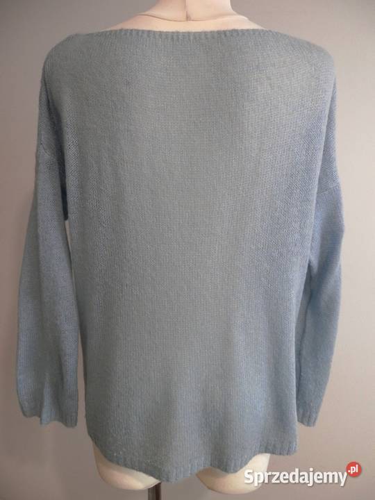 Sweter Moherowy Wełniany Baby Blue Niebieski podlaskie Łomża