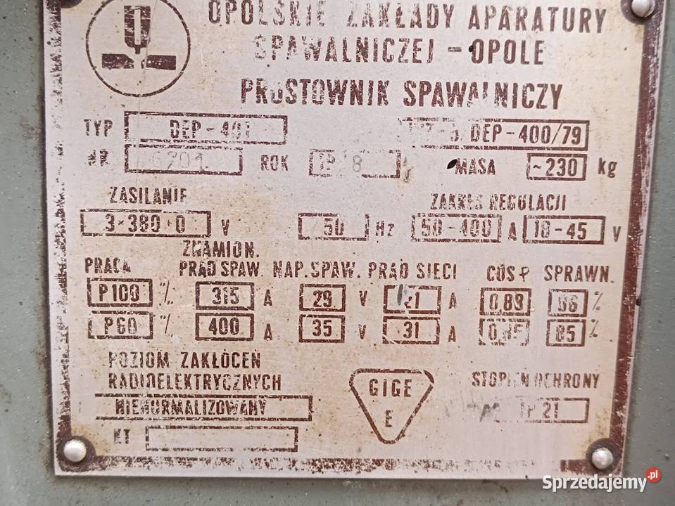 Spawarka DEP 401 zp 20 OZAS ZP2 migomat WIELKA Krzepice sprzedam