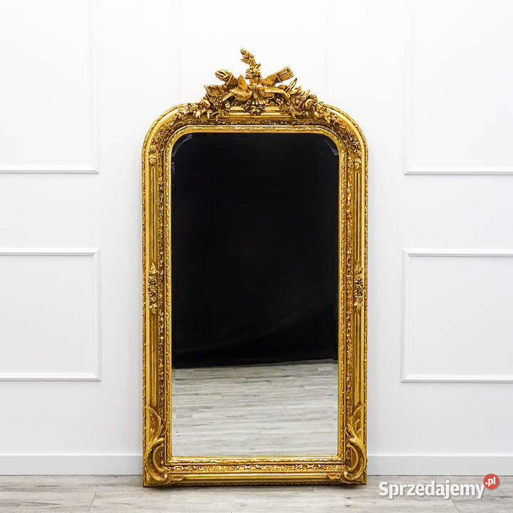 Stylowe Lustro w ZŁOTEJ RAMIE ZDOBIONE Lustro Kalisz