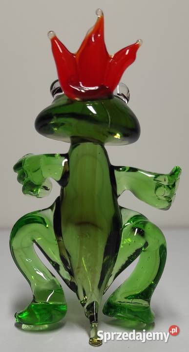 Szklana żaba ze szkła kolorowa szkło artystyczne Porcelana i szkło mazowieckie Warszawa sprzedam