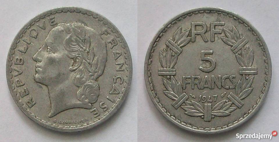 Francja 5 franków 1947 Leźnica Wielka sprzedam
