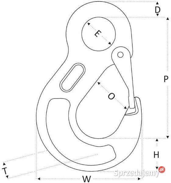 Hak z uchem zabezpieczenie REH G10 8 mm 2644008 sprzedam