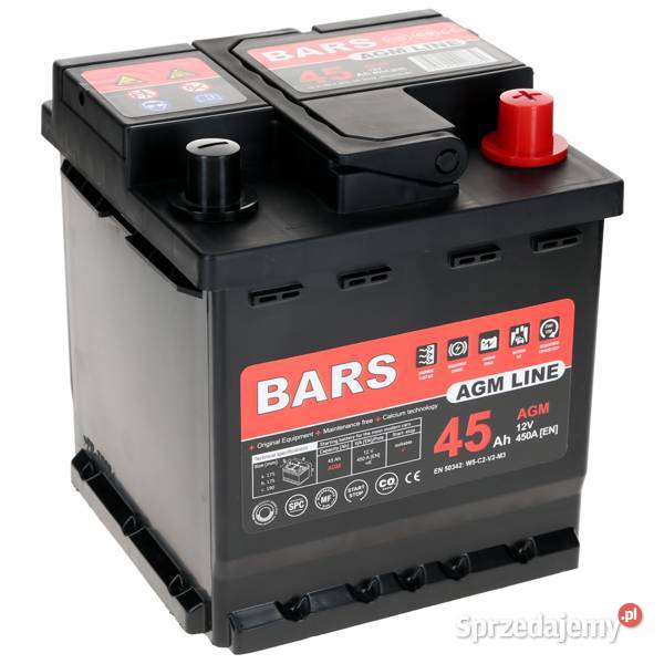 Akumulator Bars AGM LINE 12V 45Ah 450A P BM45C Akumulatory sprzedam