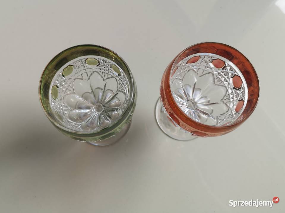 Kieliszki kryształowe Anna Hutte vintage Porcelana i szkło Toruń