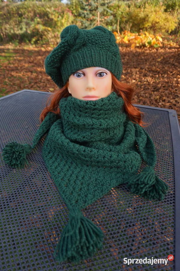 chusta wykonana na szydełku różne kolory lubelskie Józefów