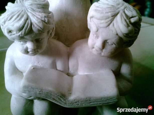 Antyk świecznik z aniołkami Janów Lubelski