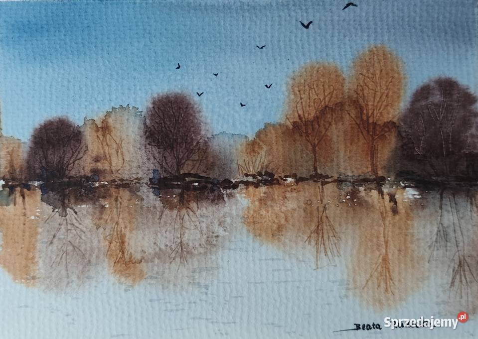 Akwarela Akwarelka Obraz pt Jesień 135 x 19 Gdańsk