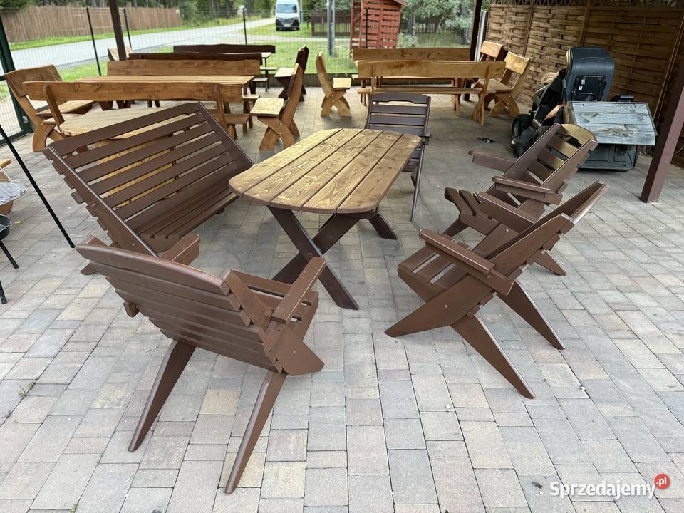 HIT Składane meble ogrodowe drewniane stół Radomsko sprzedam