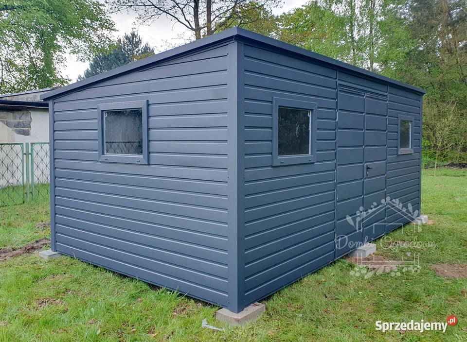 Schowek Domek Ogrodowy 6x25m 3x okno Antracyt Nowy Sącz