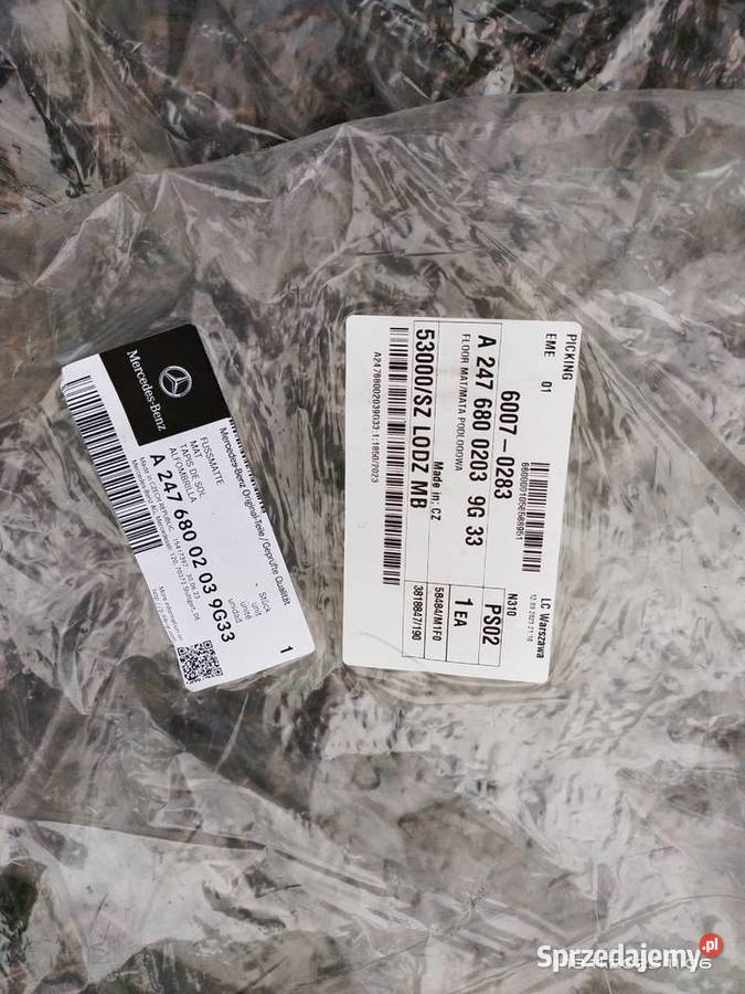 Dywaniki welurowe Mercedes Gla Krusznik