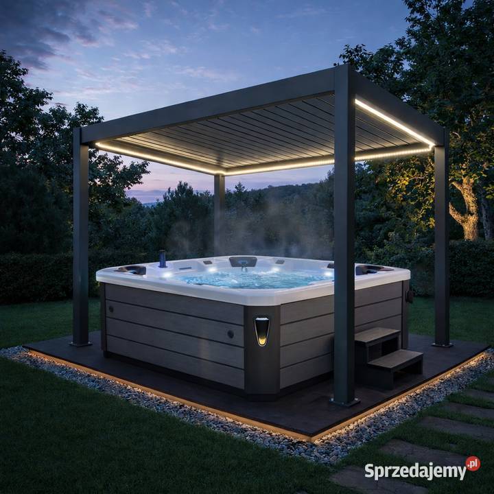 Wanna spa z mocnymi pompami pergola 3x3