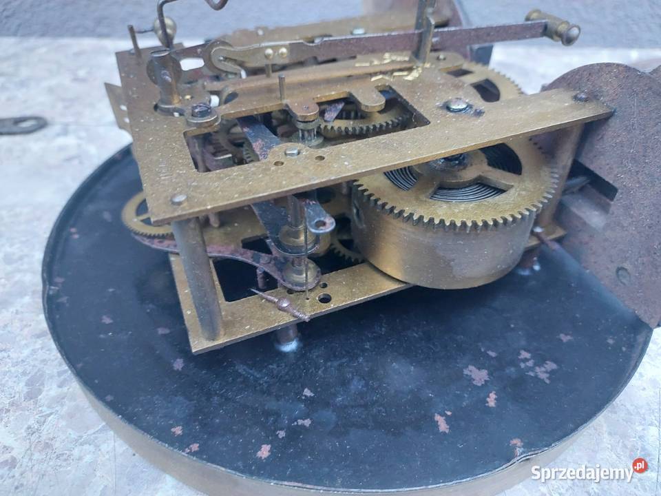 138 Zestaw mechanizm starego zegara ściennego Tczew