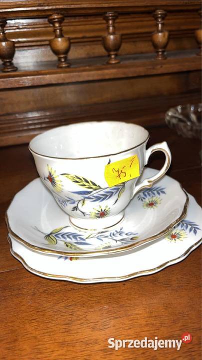 Filiżanka z talerzykiem deserowym Bone China Gdańsk