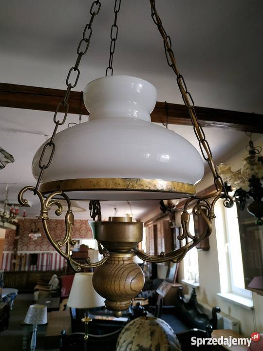 Lampa wisząca żyrandol drewnometal Białystok