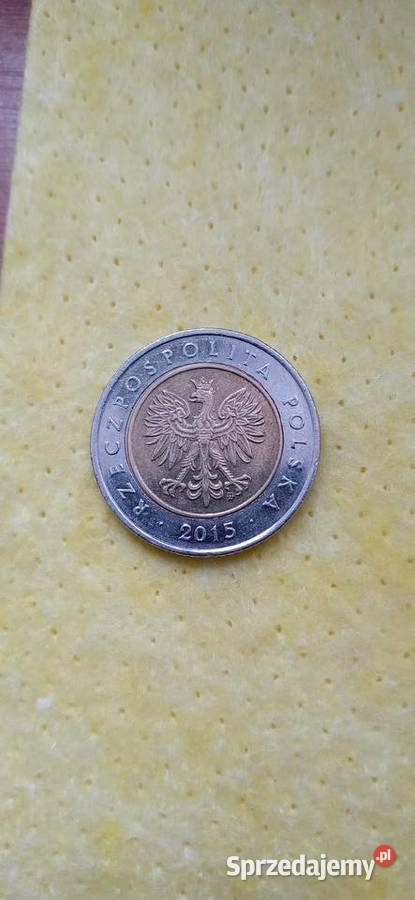 Moneta 5zlz 2015 roku Numizmatyka Skoczów