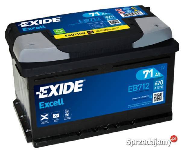 Akumulator Exide Excell 71Ah 670A Włocławek